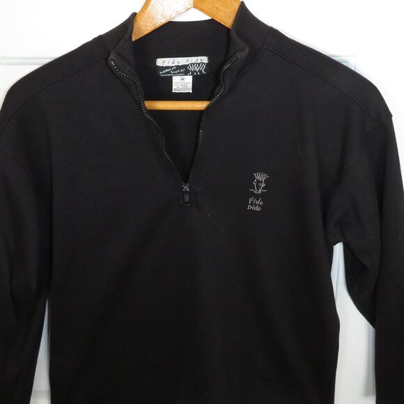 VINTAGE Fido Dido 1/4 Zip Pullover Size Medium AOP Logo Trim - Picture 2 of 8